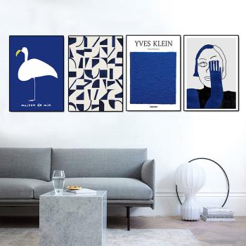 Großhandel B2B Wandmalerei Wandkunst für das Wohnzimmer Blau